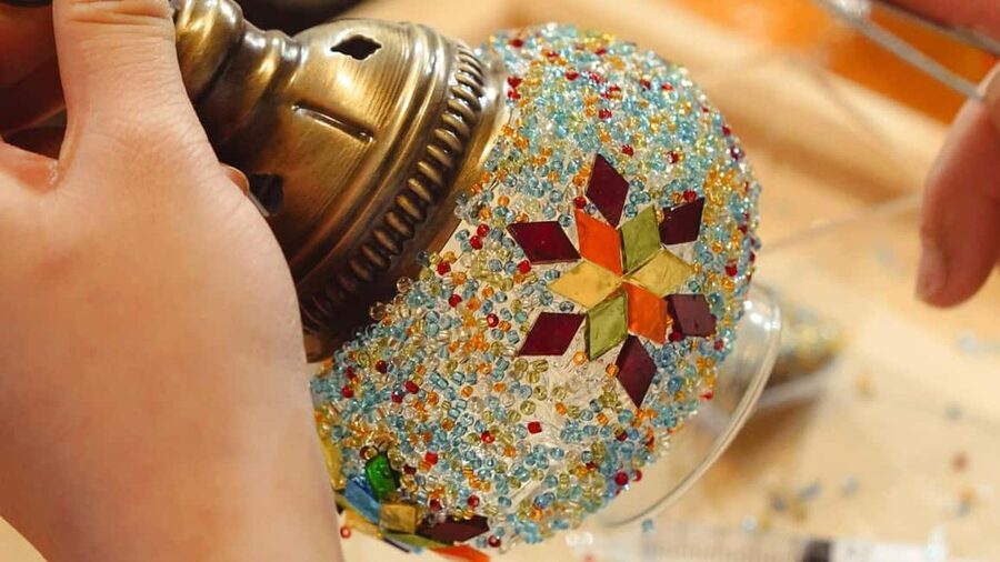 Istanbul: Turkish Mosaic Lamp Workshop w/ Materials Included - Take-Home Value: US Adapter Included and Packaging That Makes Sense