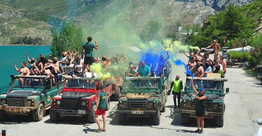 Jeep Safari-Lunch-Boat-Canyon-Waterfall-Foam,Water Party - Key highlights at a glance