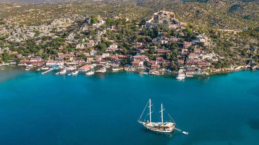 Kas: Day Trip to Kekova, Demre and Myra - Kaleköy and Simena Castle: views, ruins, and a little shopping time