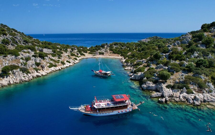 Kas: Full-Day Boat Tour with Lunch - Harbour Mouth Bay and Big Pebble Beach to Close the Day