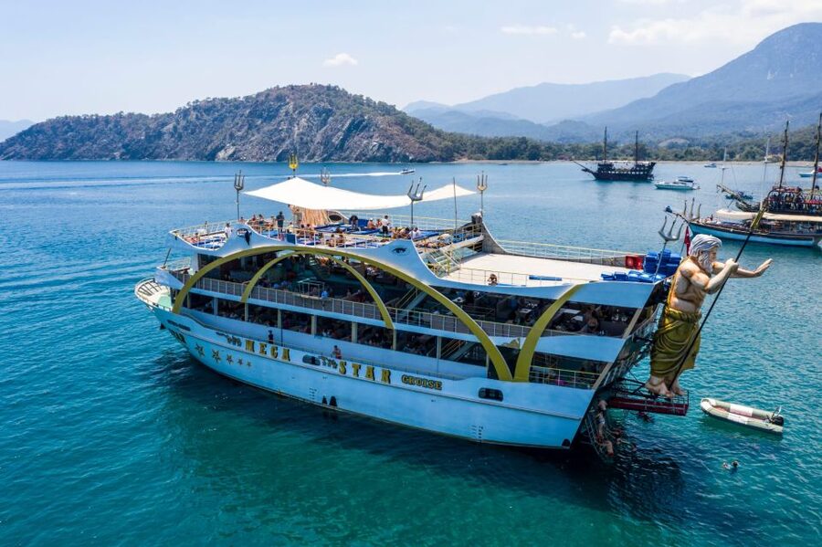 Kemer: Full-Day Boat Trip with Lunch and DJ - Phaselis Bay swim stop: your first real cool-off