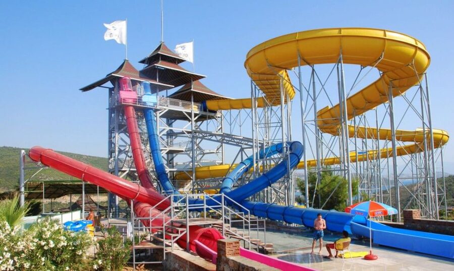Kusadasi: Adaland AquaPark Entry Ticket - Kids at Adaland: the mushroom shower, pirate ship, and mini slides