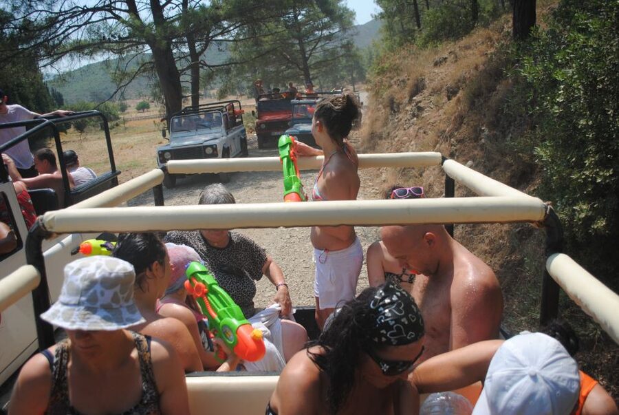 Kusadasi Jeep Safari w/ Lunch and Water Fight - Forest BBQ Under Pine Trees, and the Reality of Lunch