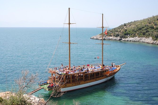 Kusadasi & National Park Boat Tours with Lunch and Transfer - Pirate-style boat comfort: decks, beanbags, music, and the vibe on board