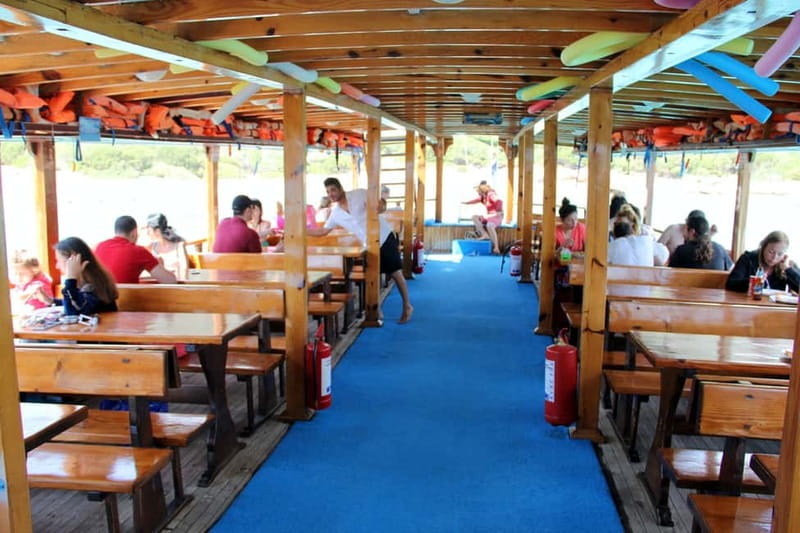 Orak island Boat Trip Bodrum - Boat comfort: beanbags help, but crowded days change the experience