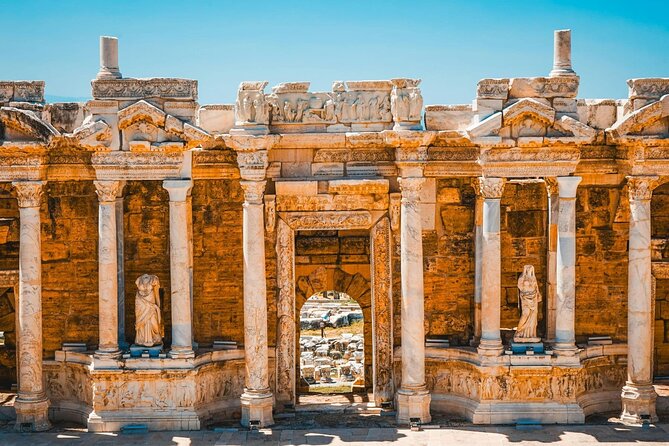 Pamukkale Hierapolis Tour with VIP CAR - Hierapolis and Pamukkale terraces: Roman ruins and the calcium-white miracle