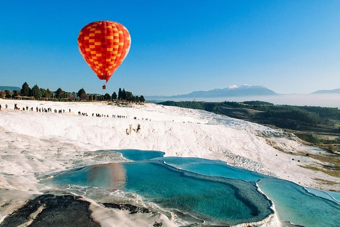 Pamukkale: Hot Air Balloon Flight - Pamukkale terraces and Hierapolis ruins, seen at sunrise