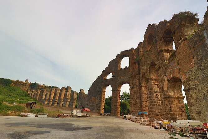 Perge Aspendos Aquaduct Side with Waterfall - Manavgat Waterfall: Tea Gardens and Fast White Water