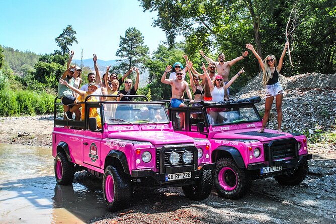 PINK JEEP TOUR - Alanya Jeep Safari - The Water-Pump Fun and Family-Friendly Pacing