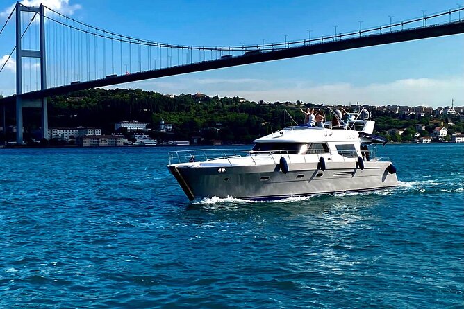 Private Yacht Voyage : Music, Wine & Snacks for Groups - The Bosphorus bridge, plus that under-bridge construction
