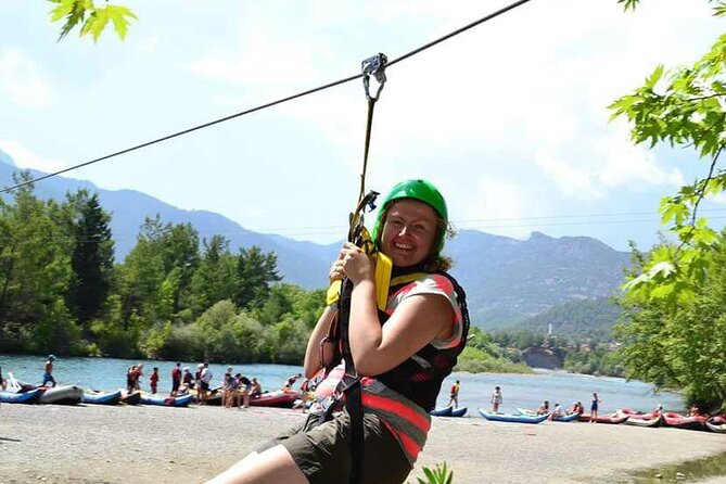 Rafting Canyoning and Zipline Best Outdoor Activity from Antalya - Zipline on a steel rope: the aerial break from the water