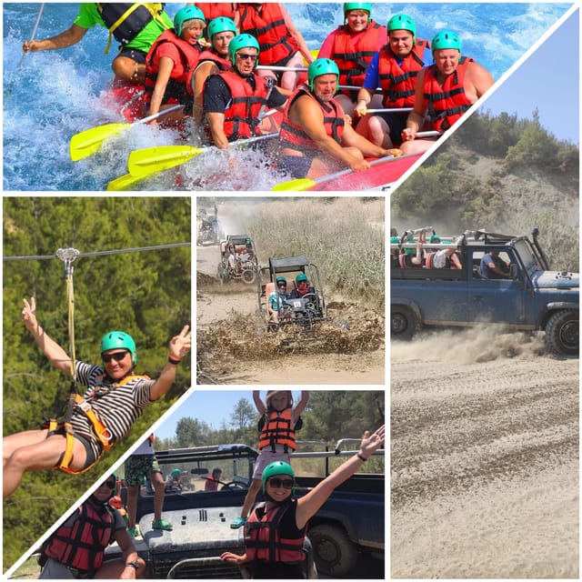 Side&Alanya:Rafting,Jeep,Quad/Buggy Safari/Zipline wLunch - Zipline over the trees, a different kind of adrenaline