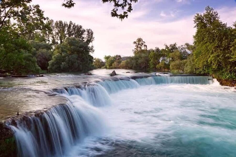 Side: Guided Tour and Electric Catamaran Cruise, Waterfall - Village house and gözleme: local food with a small twist