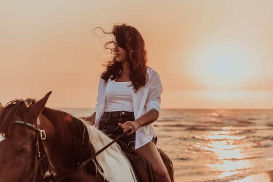 Side: Horseback Riding Tour in Nature - The beginner lesson, safety gear, and horse care part